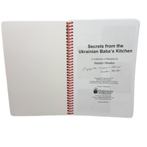 Secrets from the Ukrainian Baba's Kitchen by Naden Hewko Signed by the Author - Picture 3 of 14